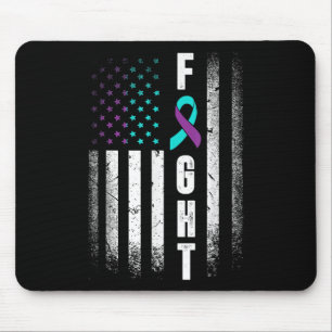 Distress American Flag Fight Suicide Prevention Aw Mouse Pad