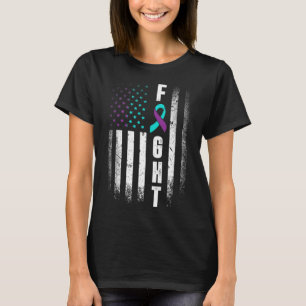 Distress American Flag Fight Suicide Prevention Aw T-Shirt