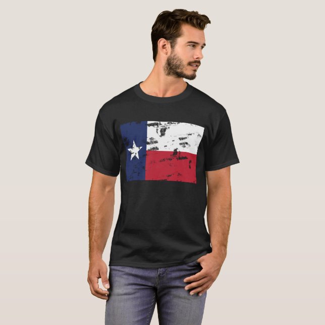Distress Texas State Flag Vintage T-Shirt (Front Full)
