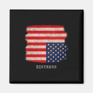 Distress Upside Down American Patriotic 4th July D Magnet