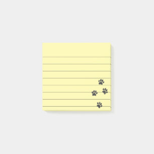 Distresse Dog Paw Tracks Lined 3x3 Post-it Notes