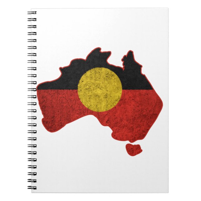 Distressed Aboriginal Flag  Notebook (Front)
