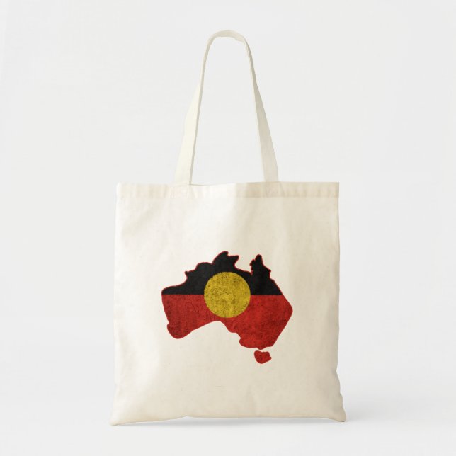 Distressed Aboriginal Flag  Tote Bag (Front)