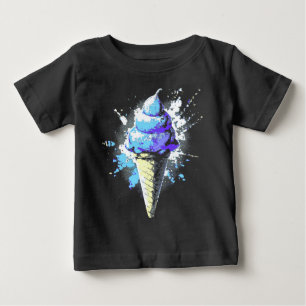 Distressed Abstract Ice Cream Splatter Baby T-Shirt