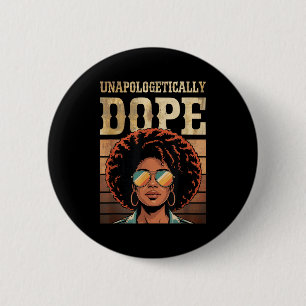 Distressed Afro Black Pride Unapologetically 6 Cm Round Badge