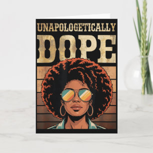Distressed Afro Black Pride Unapologetically Card