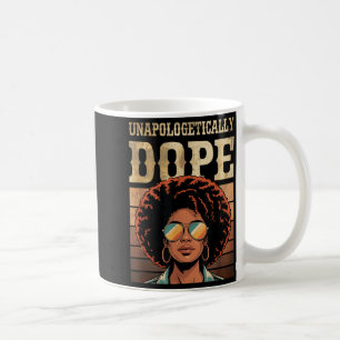 Distressed Afro Black Pride Unapologetically Coffee Mug