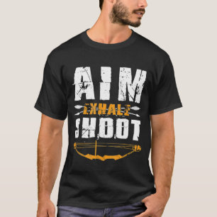 Distressed Aim Exhale Shoot Crossbow T-Shirt