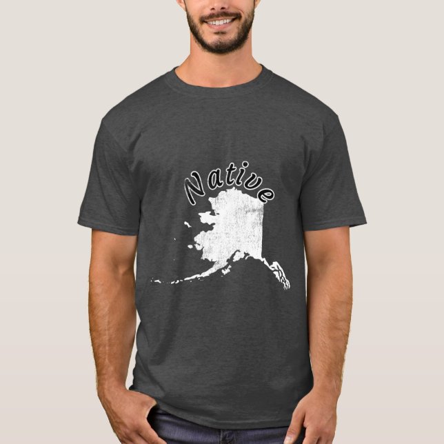 Distressed Alaska Native Design T-Shirt (Front)
