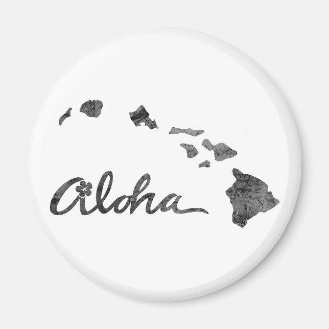 Distressed Aloha Island Magnet (Front)