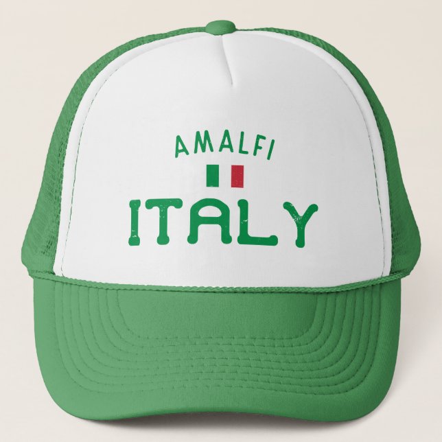 Distressed Amalfi Italy Trucker Hat (Front)