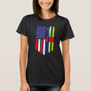 Distressed American Central African Republic Flag T-Shirt