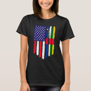 Distressed American Central African Republic Flag T-Shirt