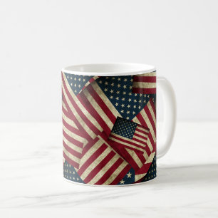 Distressed American Flag Art Coffee Mug