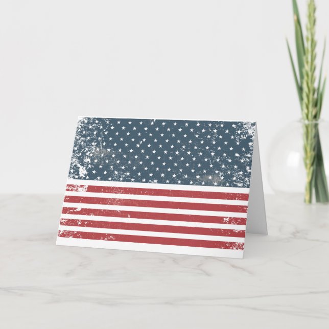 distressed american flag card (Front)