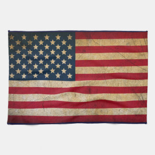 Distressed American Flag Golf Towel