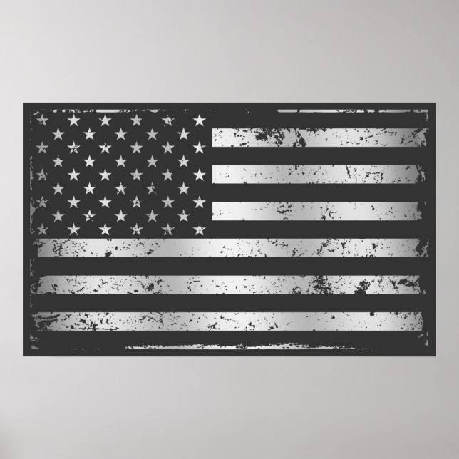 Distressed American Flag II Poster (Front)