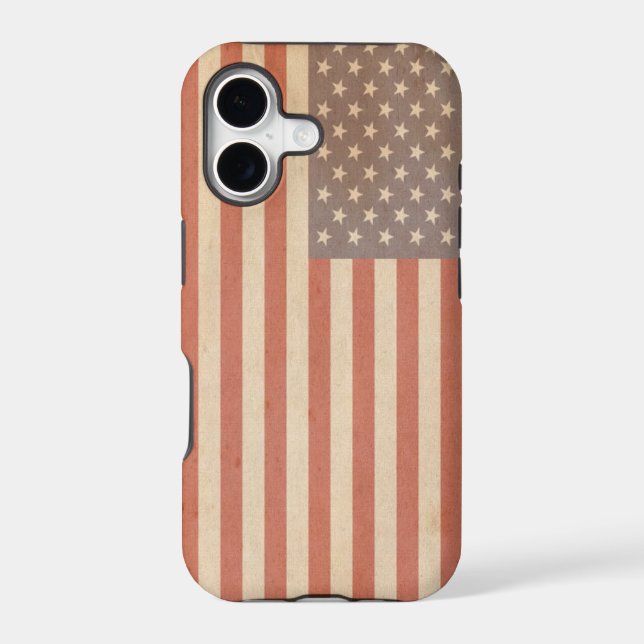 Distressed American Flag iphone case (Back)