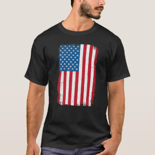 Distressed American Flag Patriotic America Us 4th T-Shirt