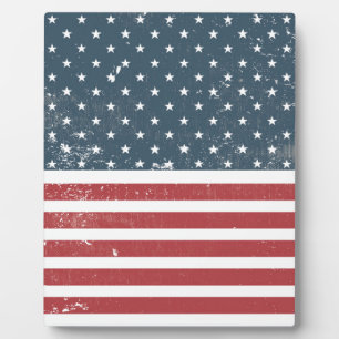 distressed american flag plaque