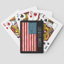 Distressed American Flag Playing Cards