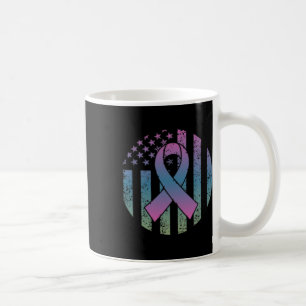 Distressed American Flag Pocket Metastatic Breast Coffee Mug