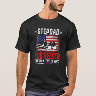 Distressed American Flag Stepdad Zoo Keeper The Le T-Shirt