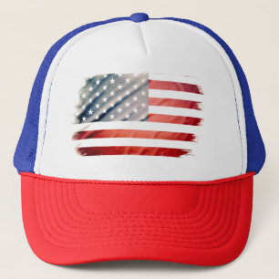 Distressed American Flag Trucker Hat