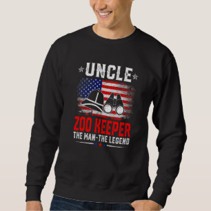Distressed American Flag Uncle Zoo Keeper The Lege Sweatshirt