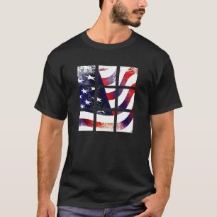 Distressed American Flag Us Flag Pattern T-Shirt