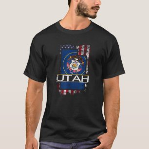 Distressed American Flag Utah T-Shirt