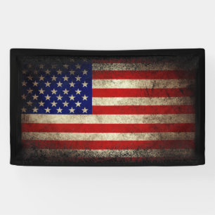 Distressed American Flag Vintage USA Flags Banner