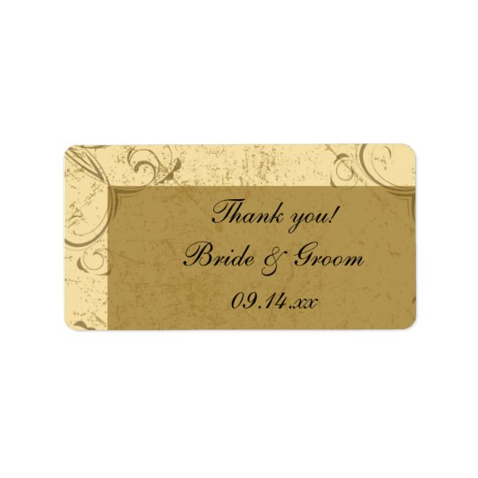 Distressed and Elegant Thank You Favour Tag Address Label