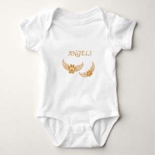 Distressed Angel Pet Paws Baby Bodysuit