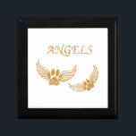 Distressed Angel Pet Paws Gift Box<br><div class="desc">The paws of a dog and a cat with wings like angels. The design has a distressed effect applied to the image.
Gift idea for people that love their pets.</div>