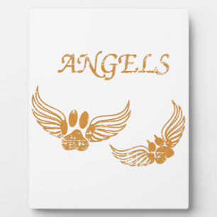 Distressed Angel Pet Paws Plaque