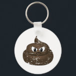Distressed Angry Cartoon Poop Belt Buckle Key Ring<br><div class="desc">A drawing of an angry poop.
Cartoon character with distressed effect.</div>