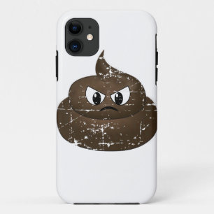 Distressed Angry Cartoon Poop iPhone 11 Case