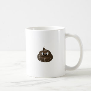 Distressed Angry Cartoon Poop Coffee Mug