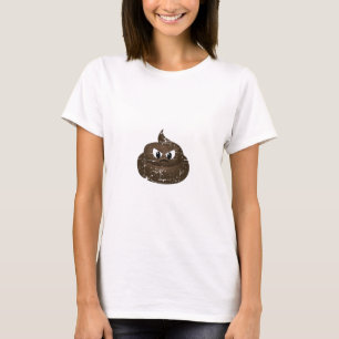 Distressed Angry Cartoon Poop T-Shirt