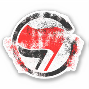 Distressed Anti-Fascist Action Flag