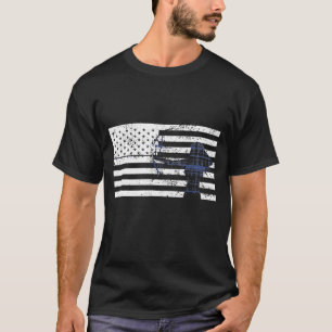 Distressed Archery Usa Flag Women Archer T-Shirt