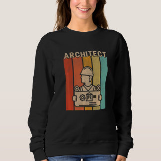 Distressed Architect Men Women Cute Architect Retr Sweatshirt