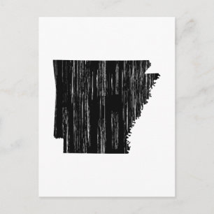 Distressed Arkansas State Outline Postcard