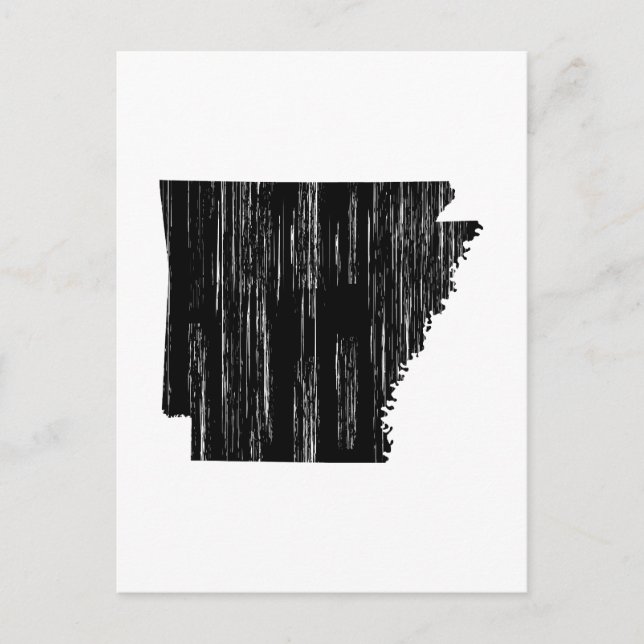 Distressed Arkansas State Outline Postcard (Front)