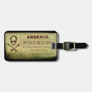 Distressed Arsenic Label Luggage Tag
