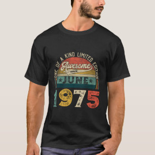 Distressed Awesome Since June 1975 48Th T-Shirt