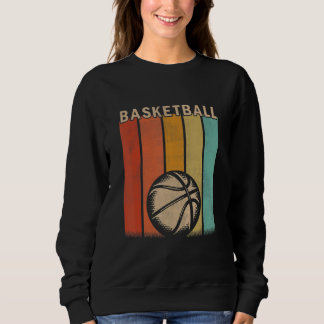 Distressed Basketball  Men Women Cute Basketball R Sweatshirt