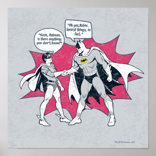 Distressed Batman And Robin Handshake Poster (Front)
