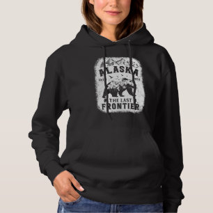 Distressed Bear Alaska Men Women Alaska Vintage Hoodie